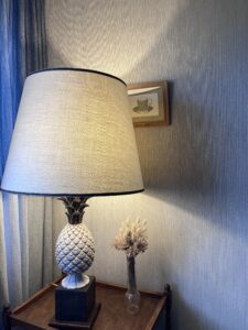 Abat-jour en lin de grande taille pour pied de lampe ananas