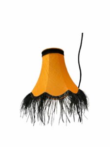 Abat-jour pagode artisanal en tissu de soie de qualité – Atelier Les Juponnes