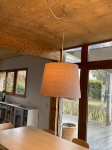 Abat-jour conique artisanal sur mesure en tissu coton / lin – Les Juponnes Toulouse