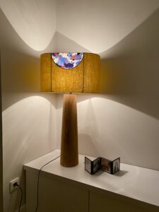 Abat-jour ovale à empiècement sur mesure